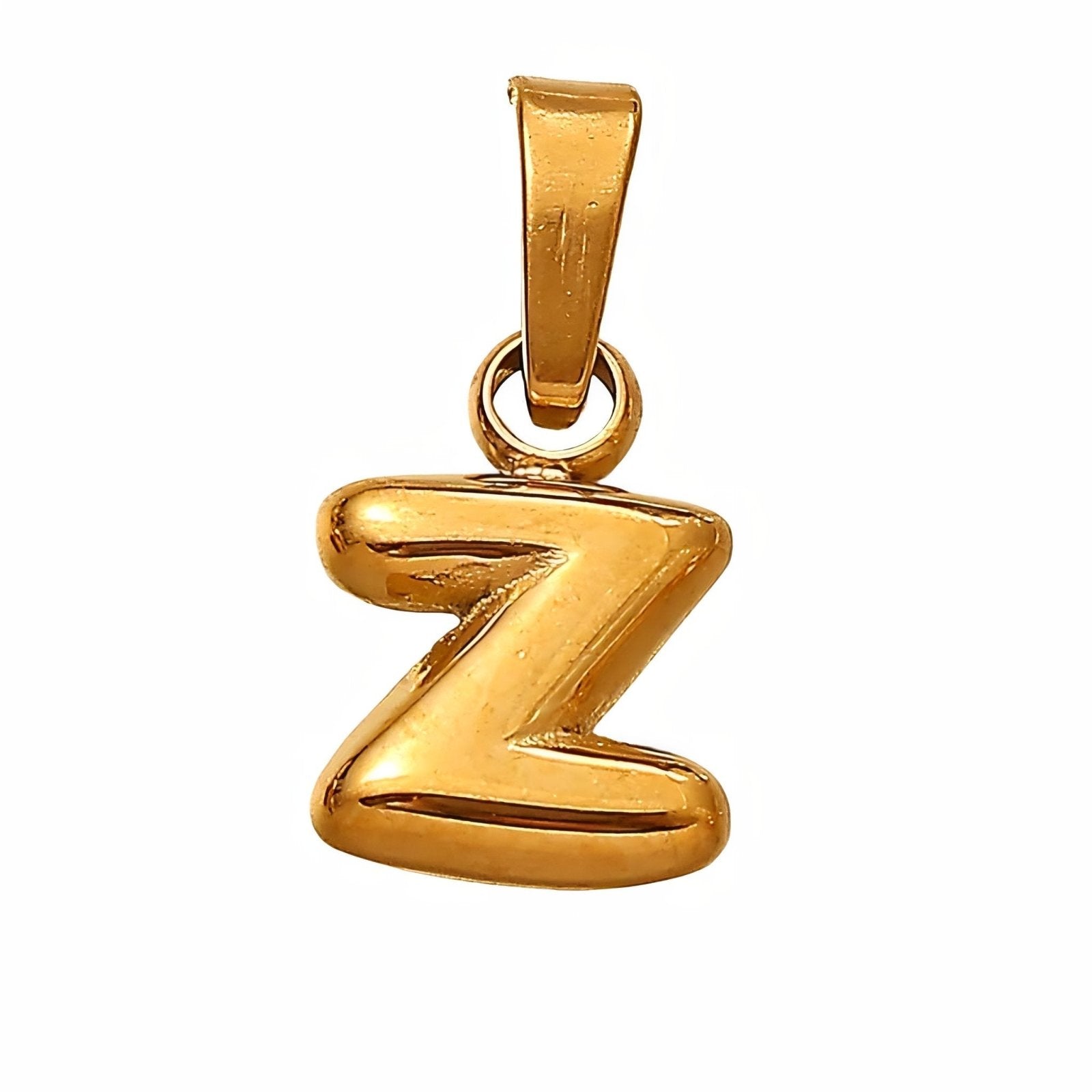 Collier initiale, acier inoxydable, pendentif lettre plaqué or, modèle Nina