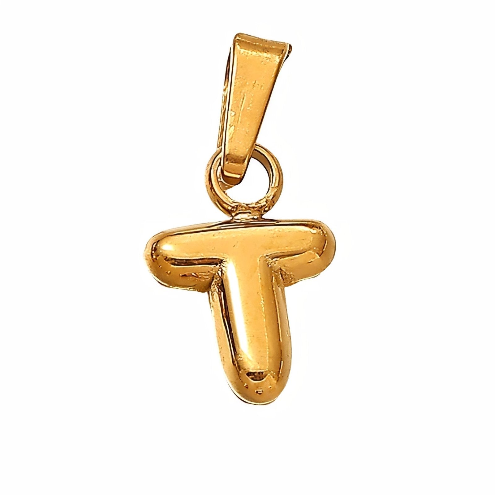 Collier initiale, acier inoxydable, pendentif lettre plaqué or, modèle Nina
