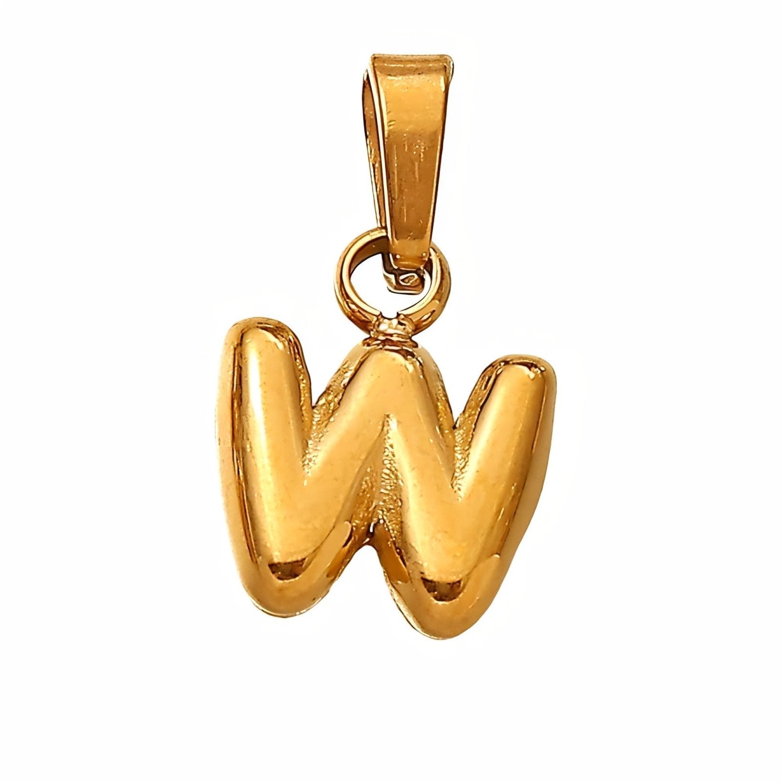 Collier initiale, acier inoxydable, pendentif lettre plaqué or, modèle Nina