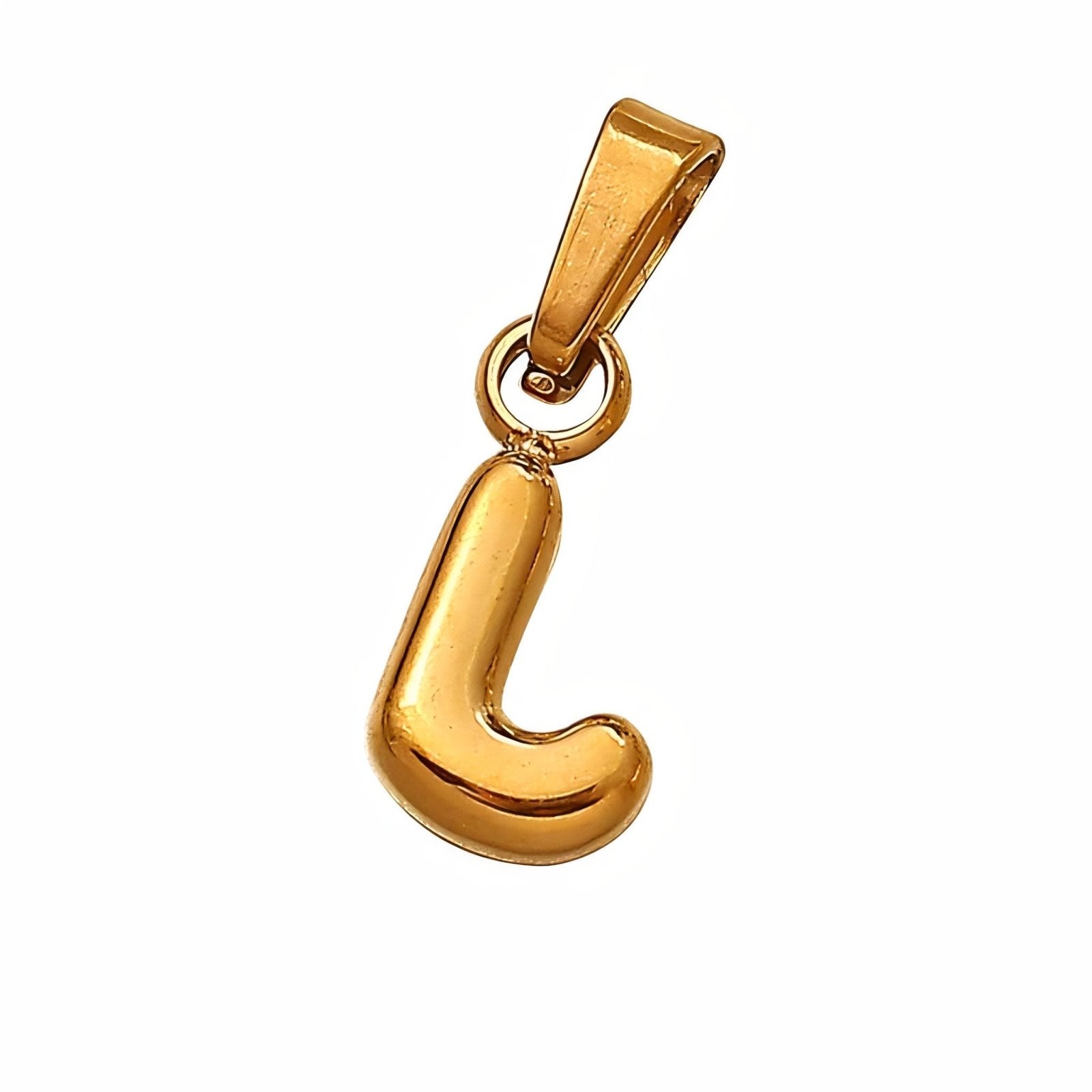 Collier initiale, acier inoxydable, pendentif lettre plaqué or, modèle Nina