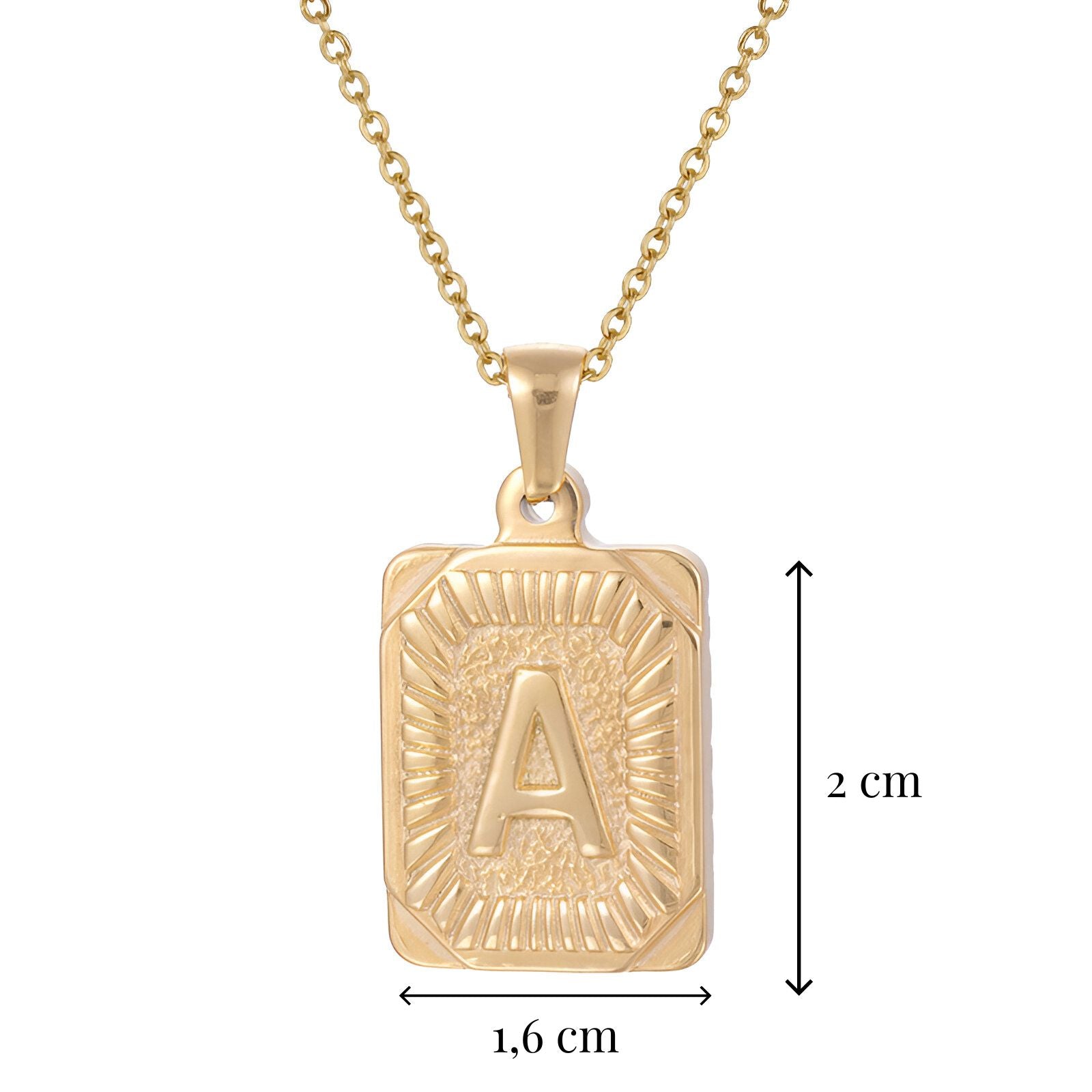 Collier lettre dorée, pendentif initiale personnalisée, chaîne forçat en acier inoxydable, style vintage, modèle Aurèle