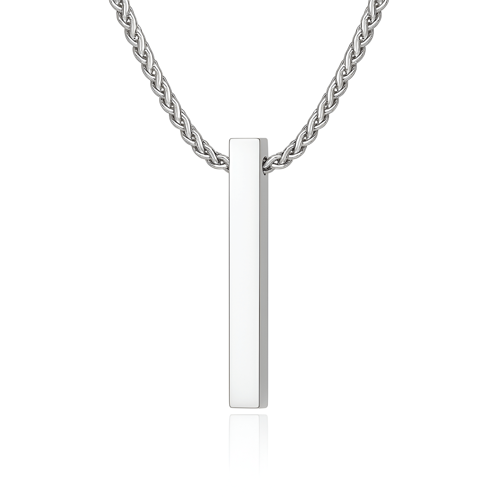 Collier minimaliste, maille spiga, style moderne, modèle Eron