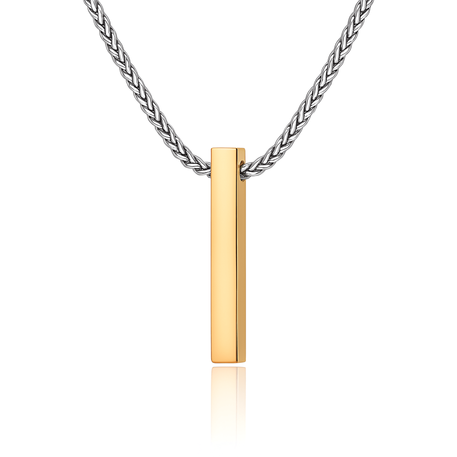 Collier minimaliste, maille spiga, style moderne, modèle Eron