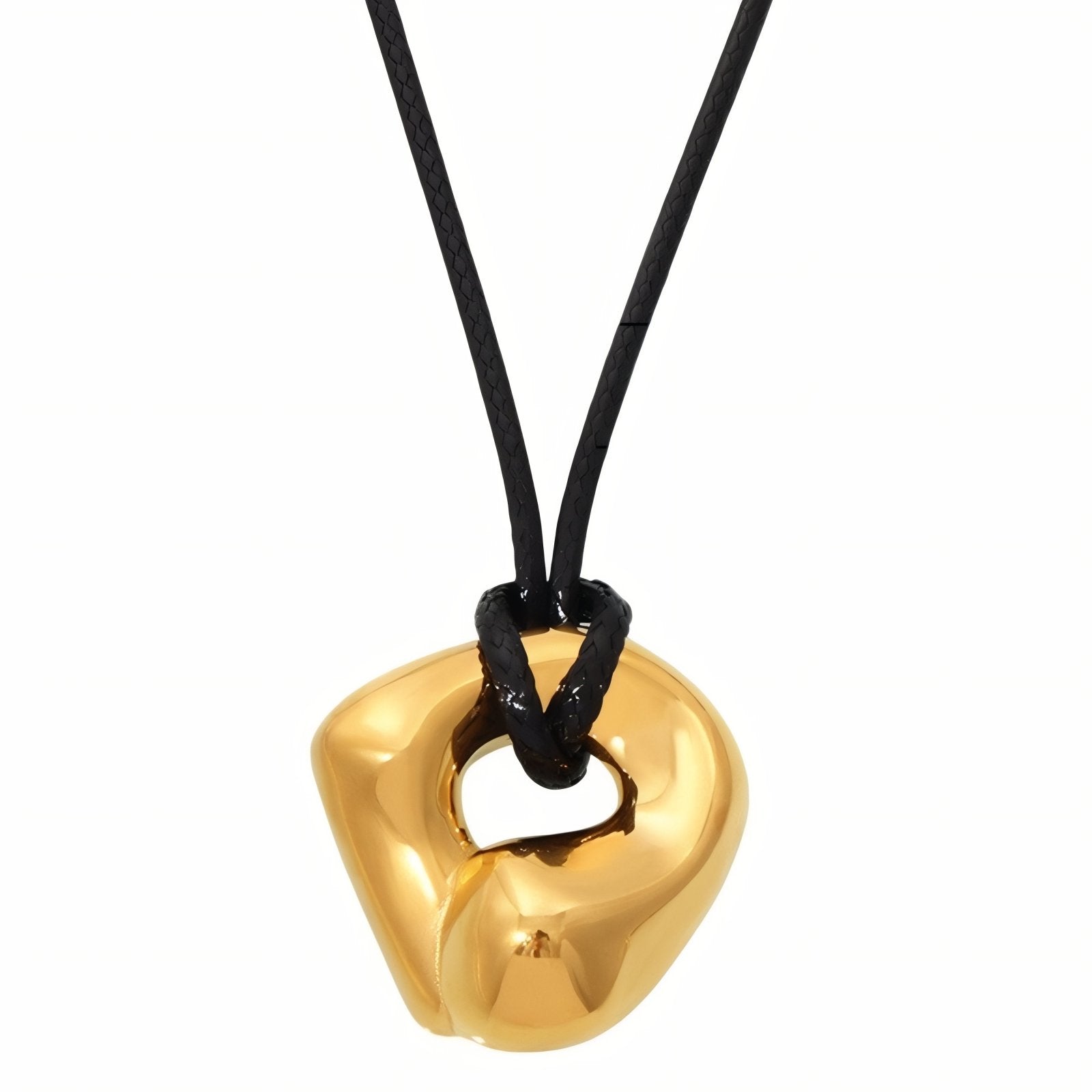 Collier moderne pour femme, avec pendentif géométrique, en acier inoxydable, cordon ajustable