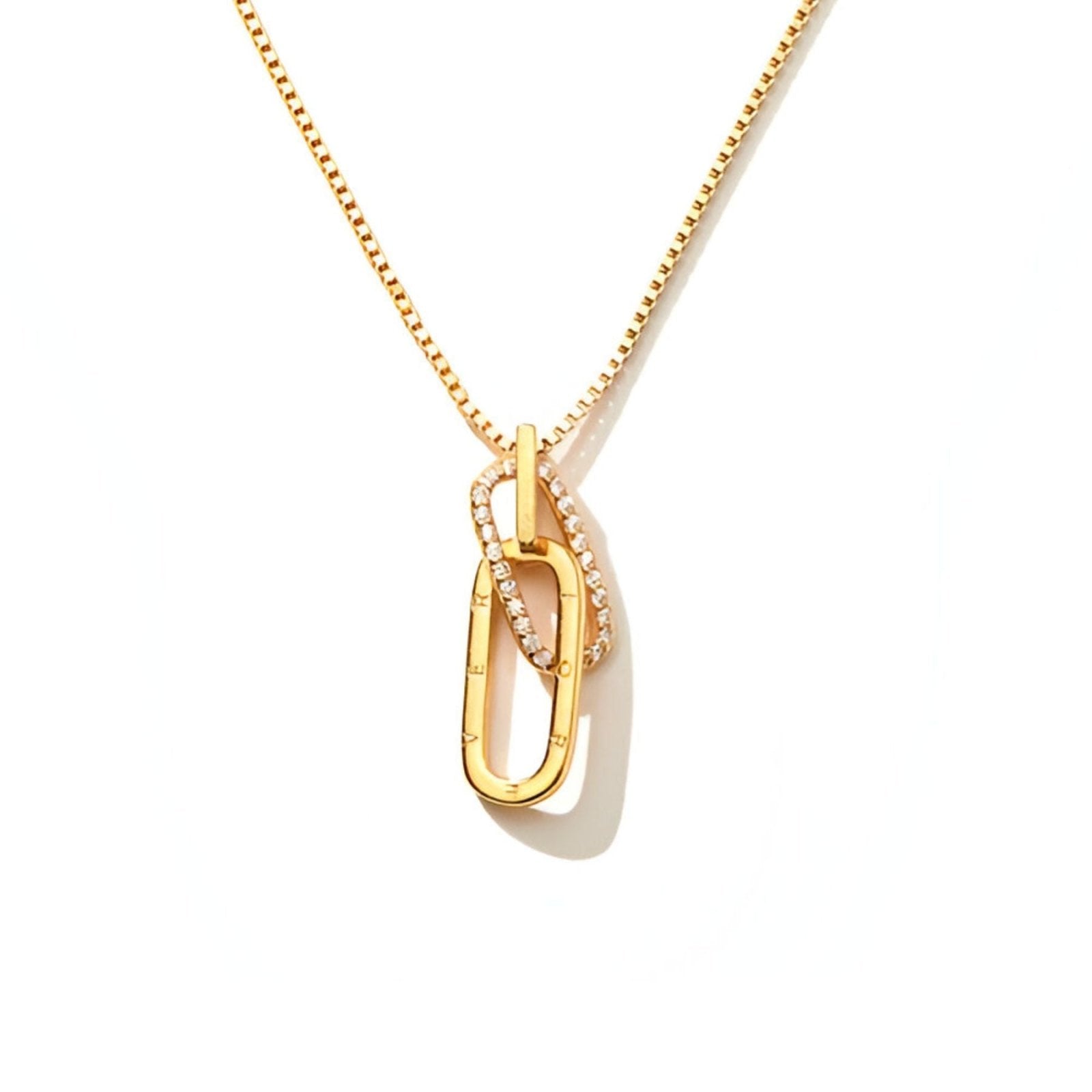 Collier pendentif entrelacé en argent 925, gravure "Forever", style moderne pour femme, modèle Grace