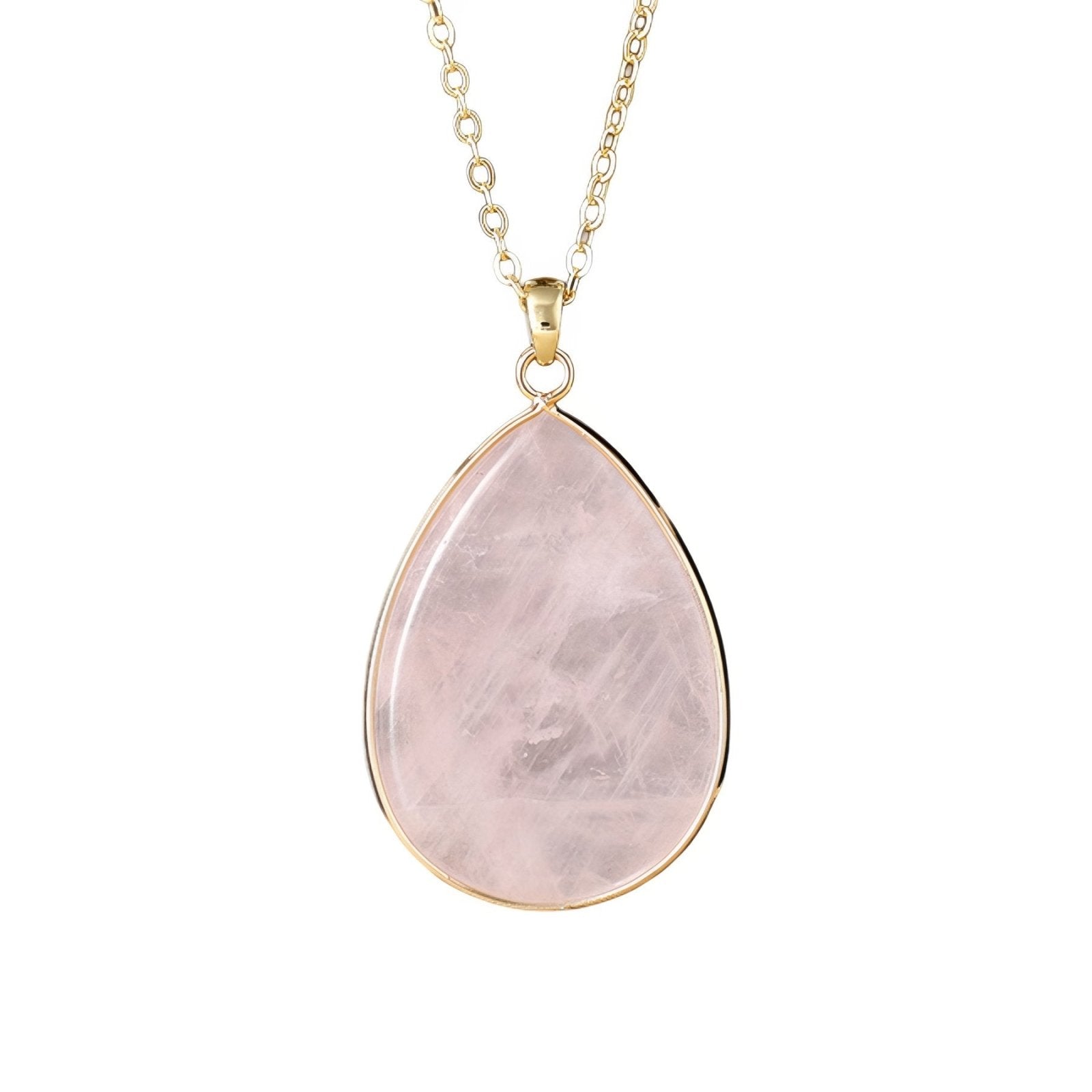 Collier pendentif goutte pour femme, en pierre naturelle, style bohème