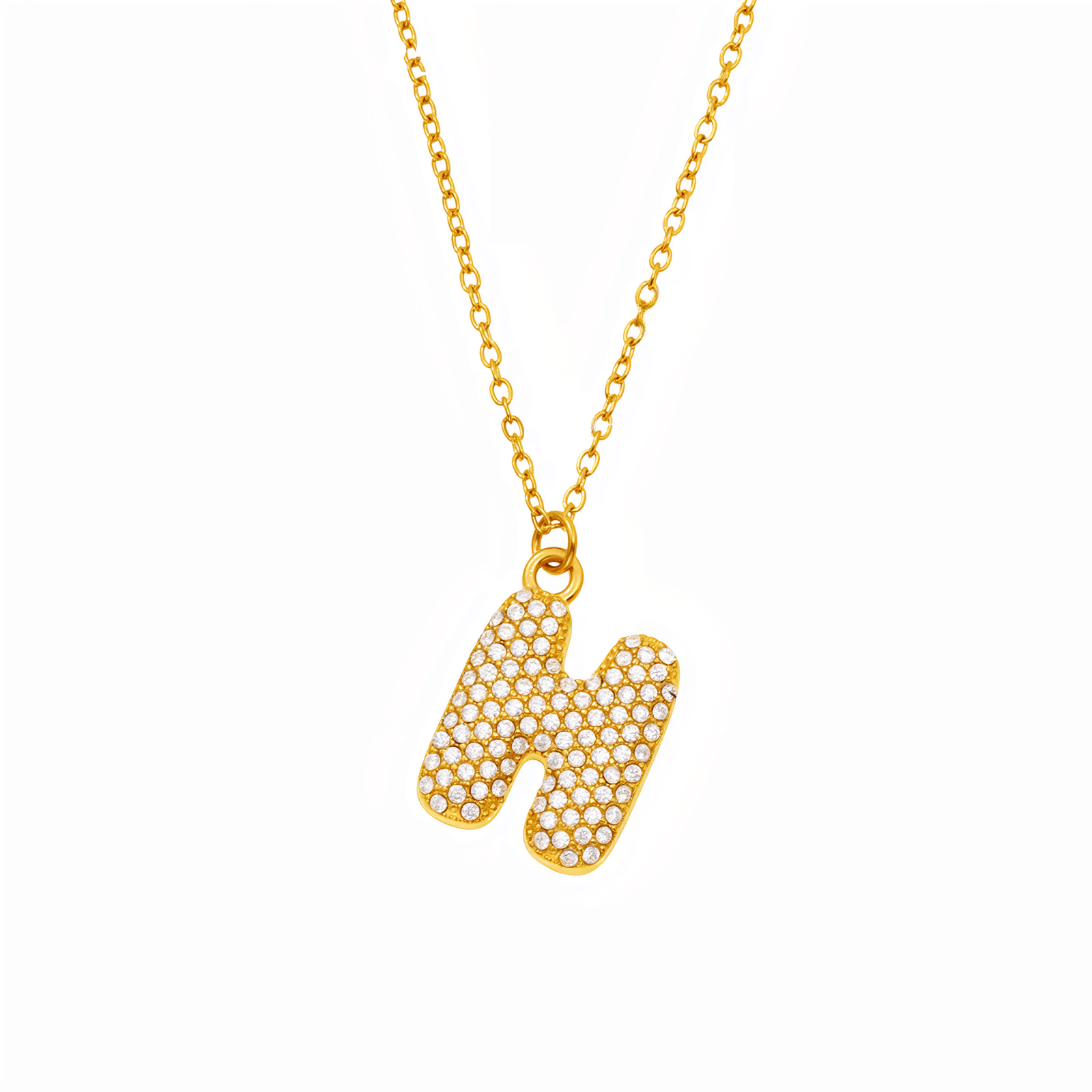 Collier pendentif lettre, plaqué or, bijou tendance initiale, modèle Paris