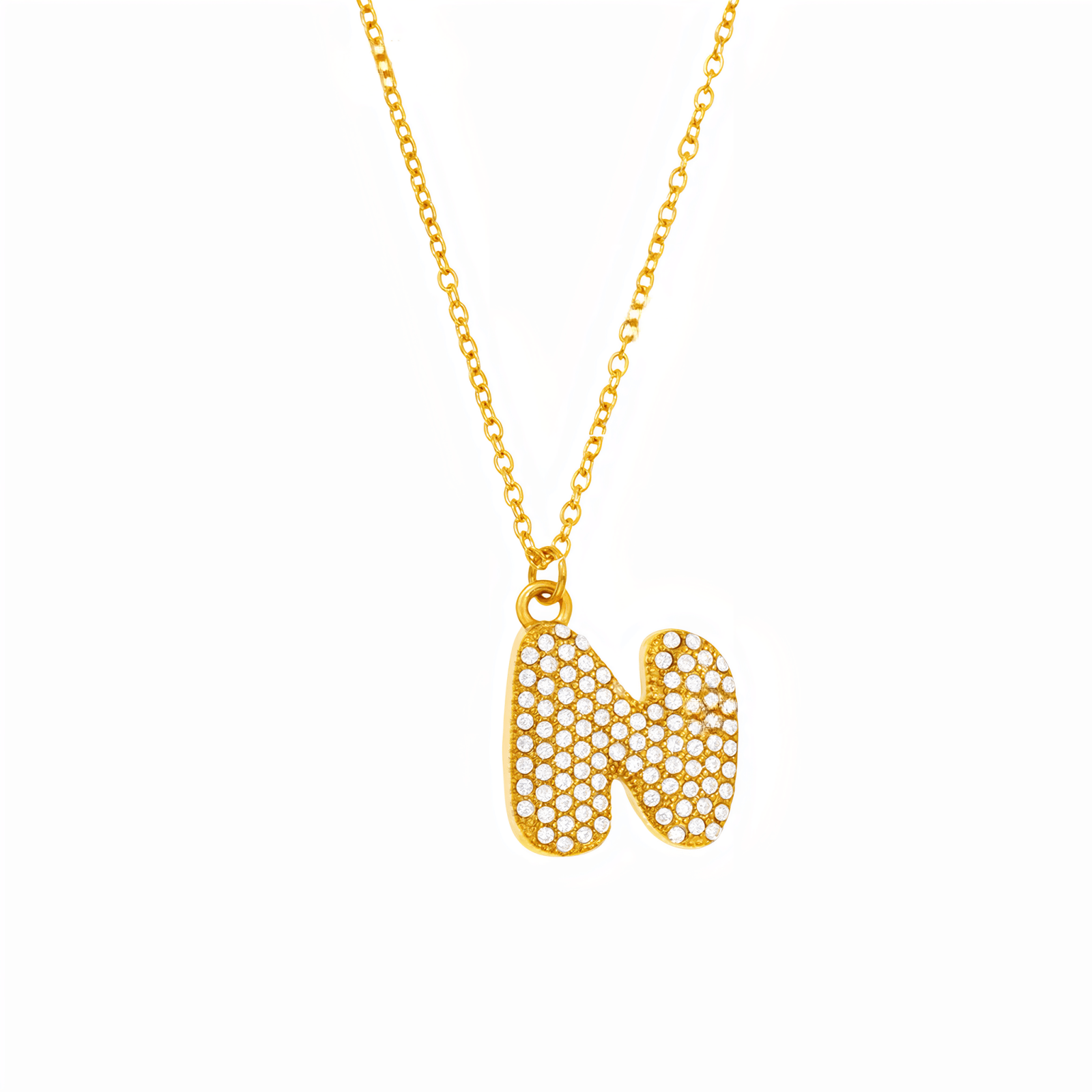 Collier pendentif lettre, plaqué or, bijou tendance initiale, modèle Paris