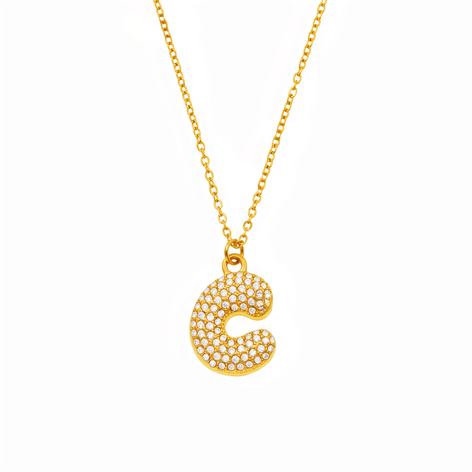 Collier pendentif lettre, plaqué or, bijou tendance initiale, modèle Paris