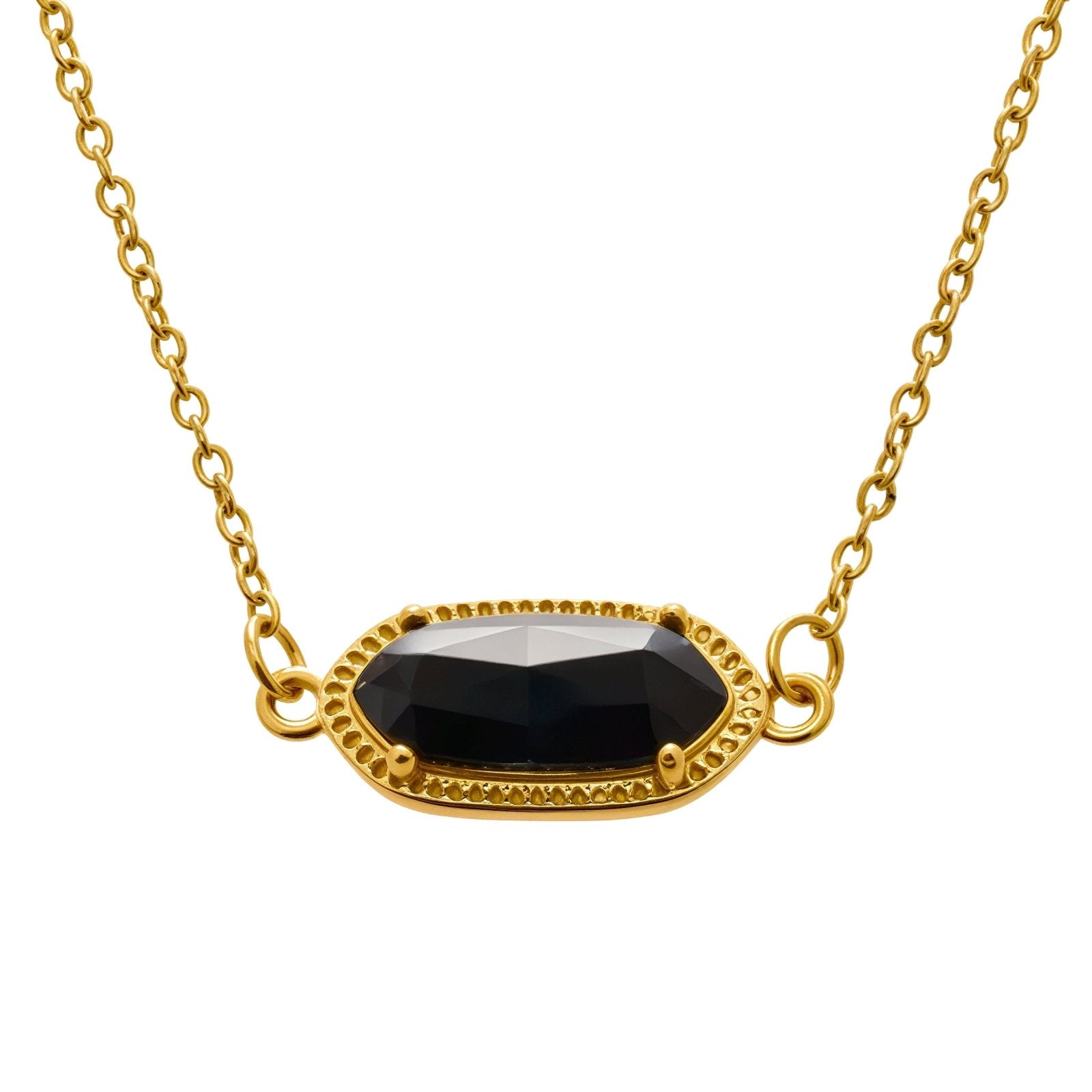 Collier pendentif ovale pour femme, avec pierre cristal, en acier inoxydable