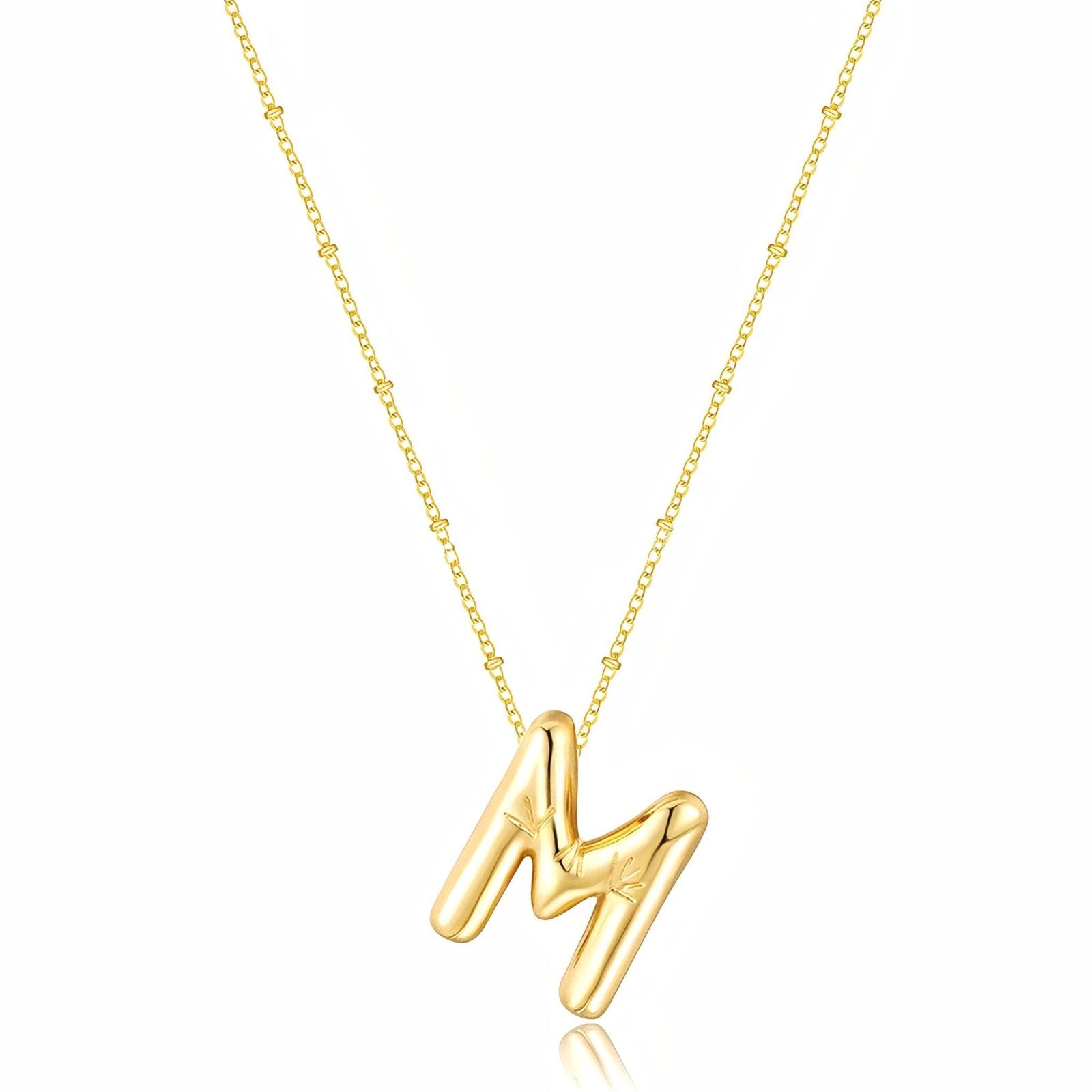 Collier plaqué or, pendentif lettre, cadeau symbolique, modèle Adalyn