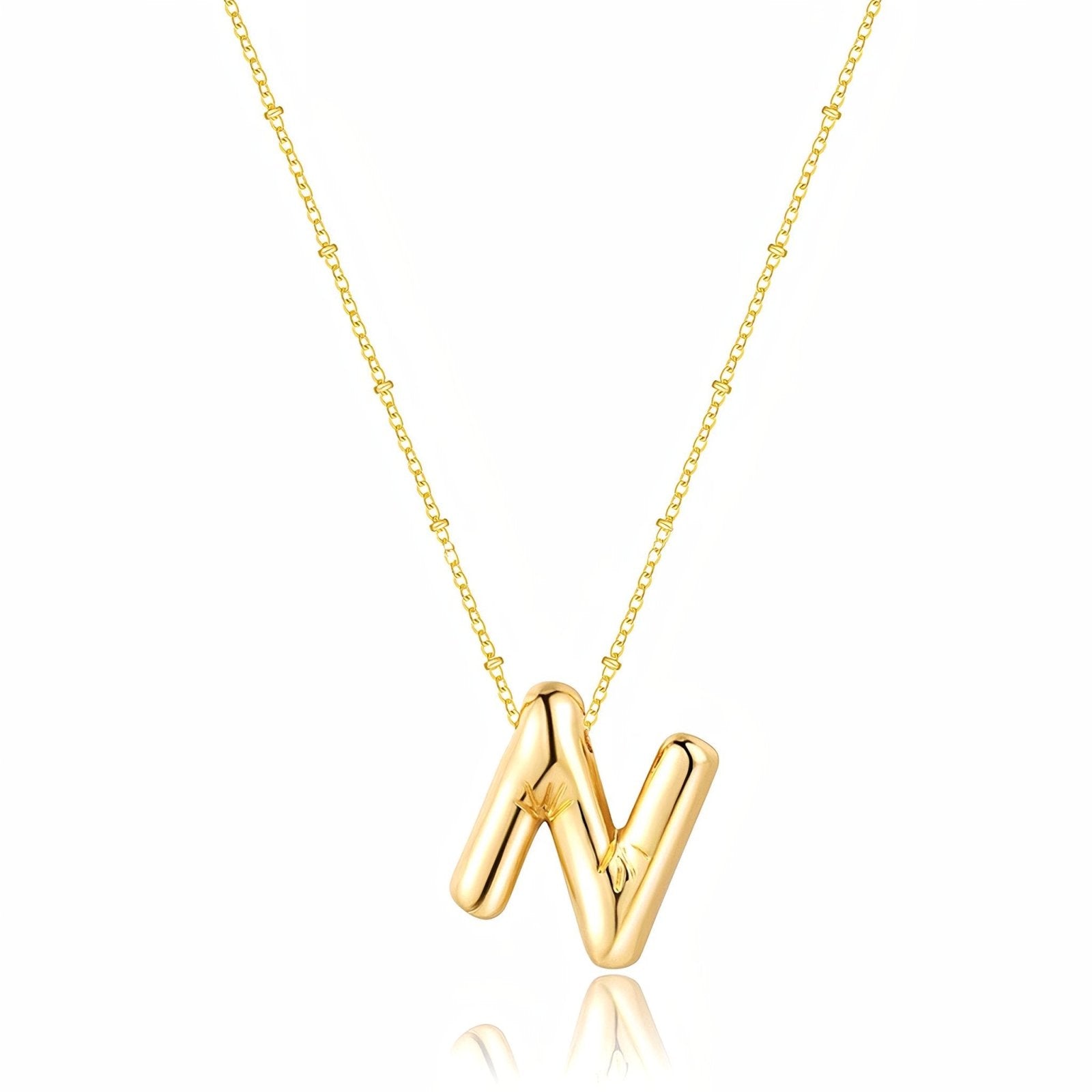Collier plaqué or, pendentif lettre, cadeau symbolique, modèle Adalyn