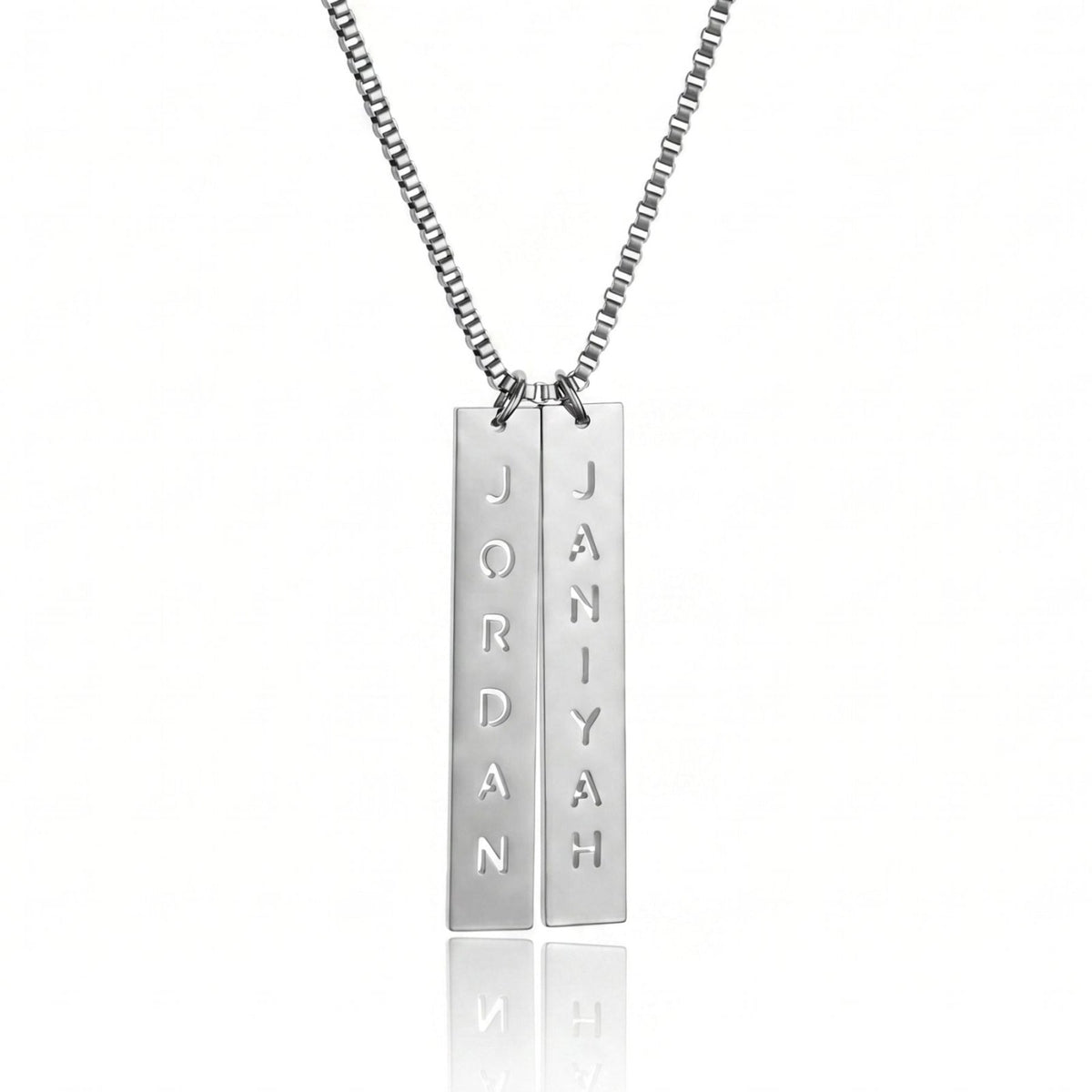 Collier prénom personnalisé pour homme, pendentif plaque rectangulaire, chaîne vénitienne
