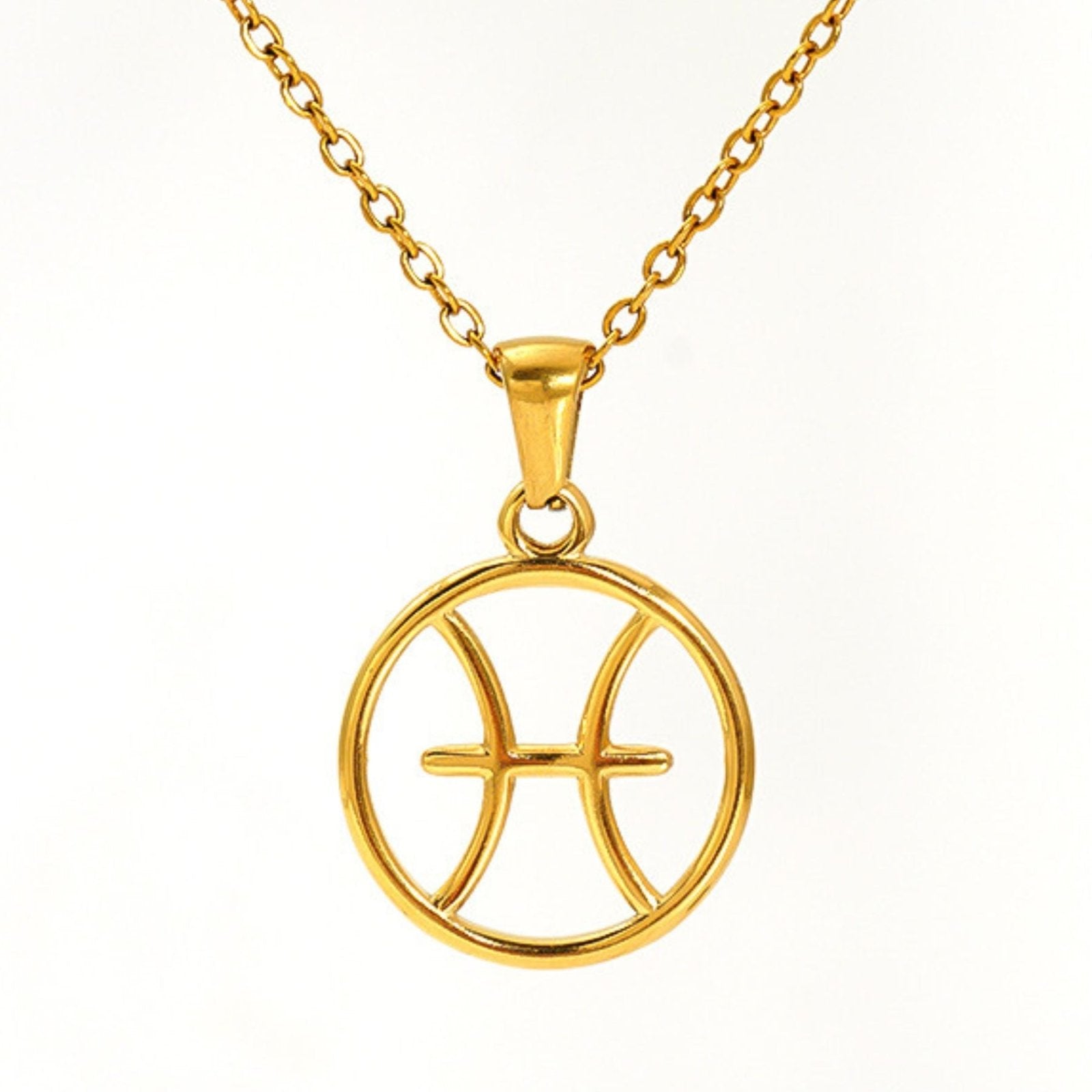 Collier signe astrologique femme, pendentif zodiaque en acier inoxydable plaqué or, style minimaliste