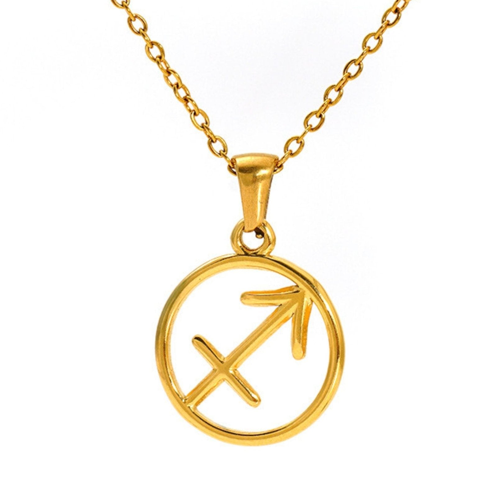Collier signe astrologique femme, pendentif zodiaque en acier inoxydable plaqué or, style minimaliste