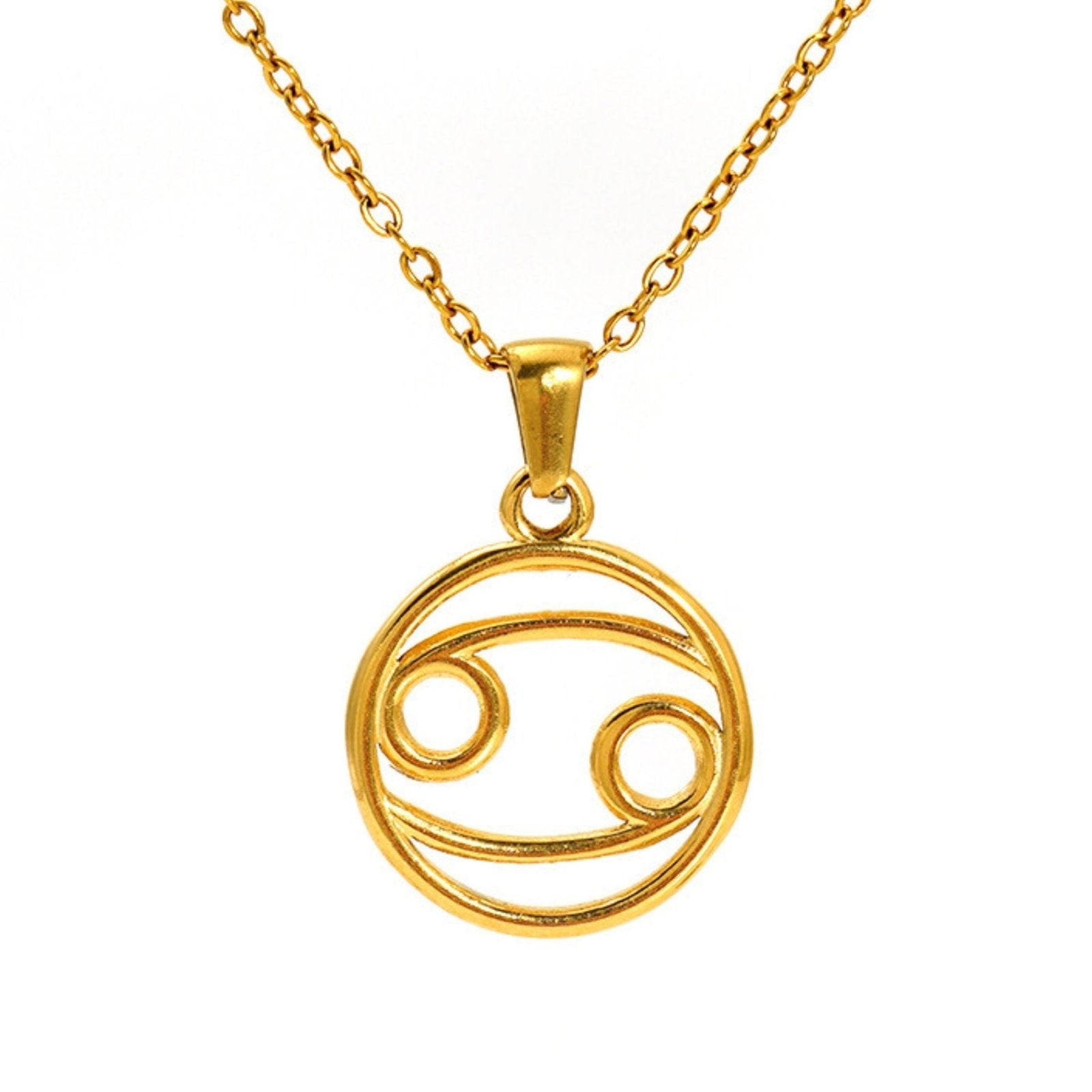 Collier signe astrologique femme, pendentif zodiaque en acier inoxydable plaqué or, style minimaliste