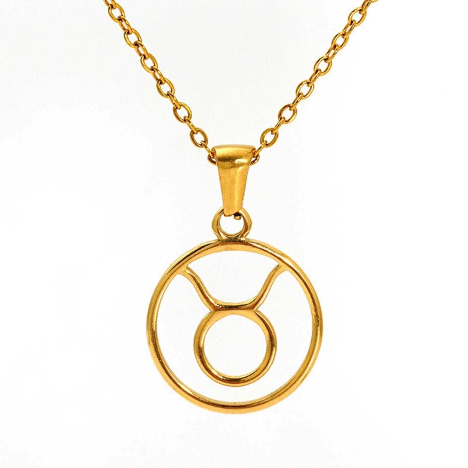 Collier signe astrologique femme, pendentif zodiaque en acier inoxydable plaqué or, style minimaliste