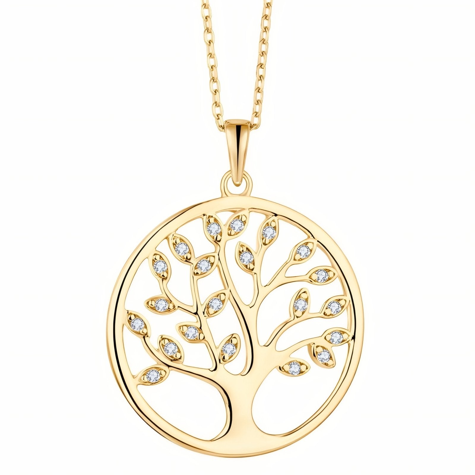 Collier symbolique pour femme, avec pendentif arbre de vie et zircon transparent, en argent 925