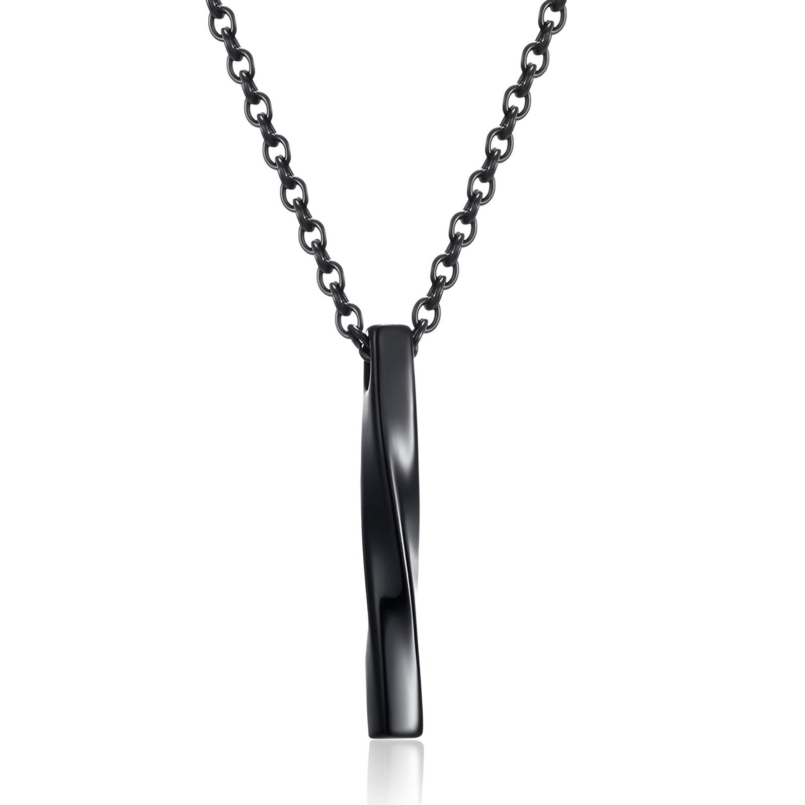 Collier urbain homme, pendentif minimaliste en inox, décliné en or, noir ou acier, modèle Néo