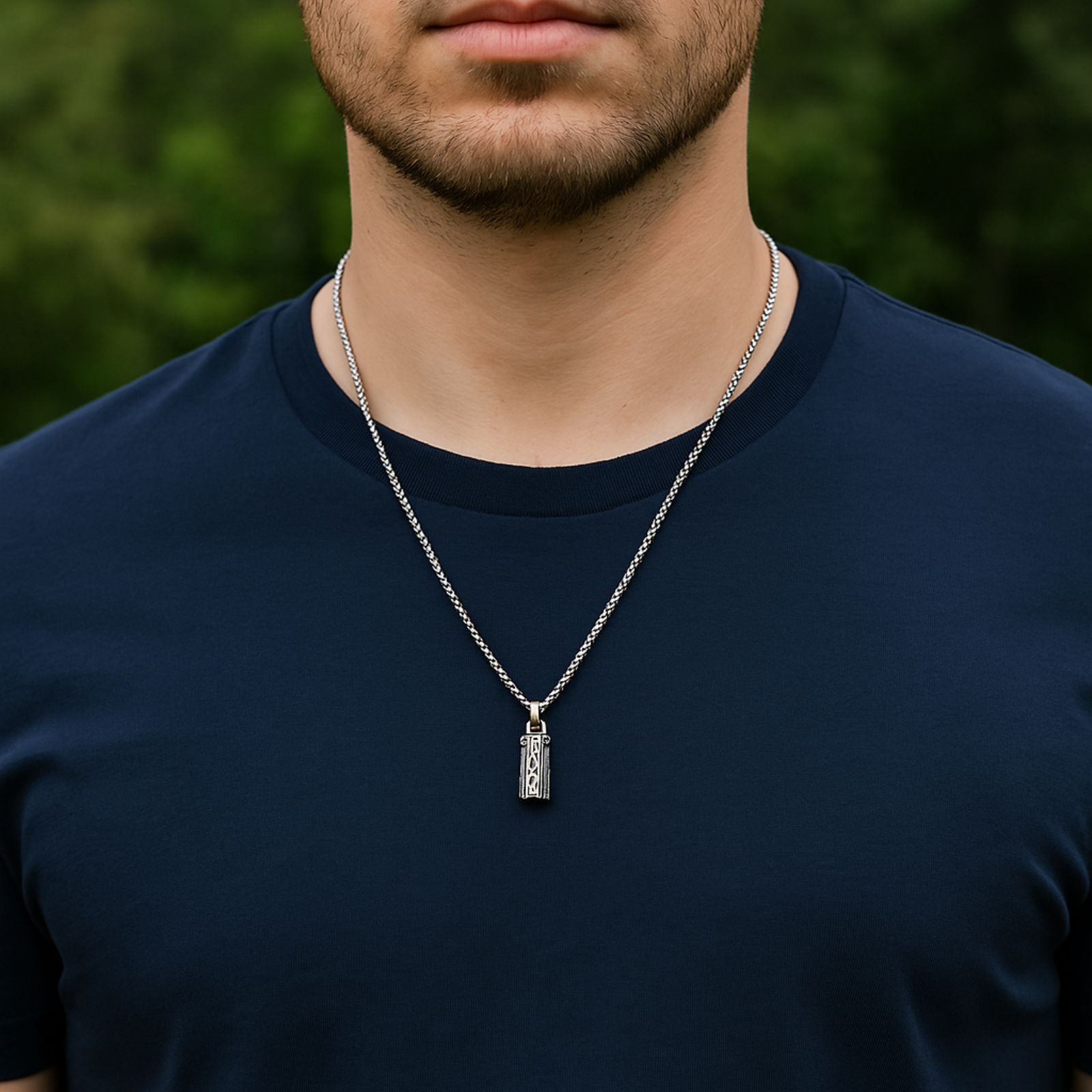 Collier urne funéraire unisexe, pendentif flacon gothique en acier inoxydable, modèle Codex