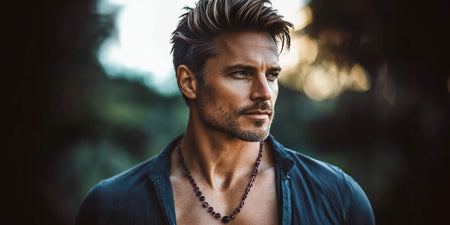 Collier Améthyste Homme
