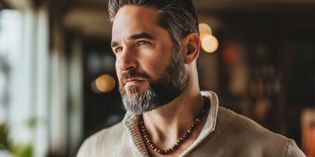 Collier Homme Pierres Naturelles