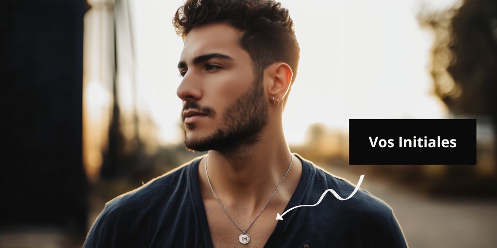 Collier Initiales Homme