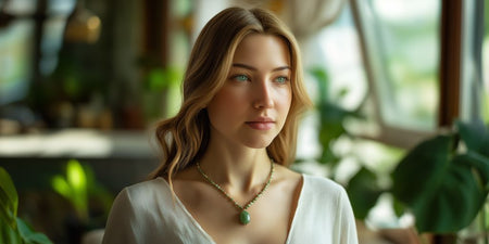 Collier Jade Femme