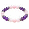 Pulsera de amatista y cuarzo rosa — Relajación y dulzura