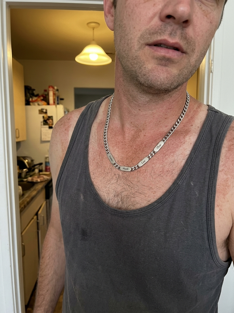 Customer wearing the necklace