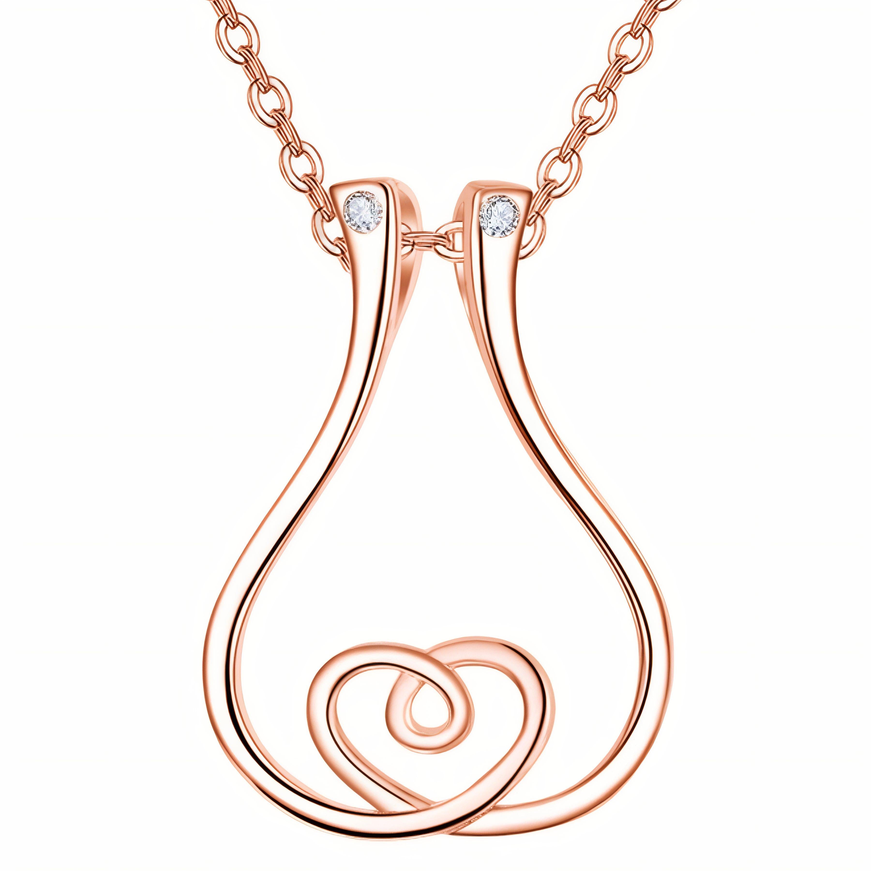 Collier porte bague pour femme, avec pendentif géométrique, cœur central délicat et zircon, en acier inoxydable