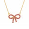 Collier noeud infini pour femme, en argent 925, avec zircons roses