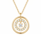 Collier pendentif circulaire  pour femme, en argent 925, style élégant