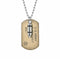 Collier plaque militaire U.S. ARMY pour homme, en acier titane, pendentif cartouche et inscription américaine, chaîne à billes