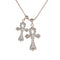 Collier double croix ankh égyptien pour femme, en alliage métallique