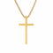 Collier pendentif croix lisse pour homme, en acier inoxydable, style minimaliste