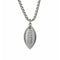 Collier ballon de football américain pour homme, en acier inoxydable, tendance
