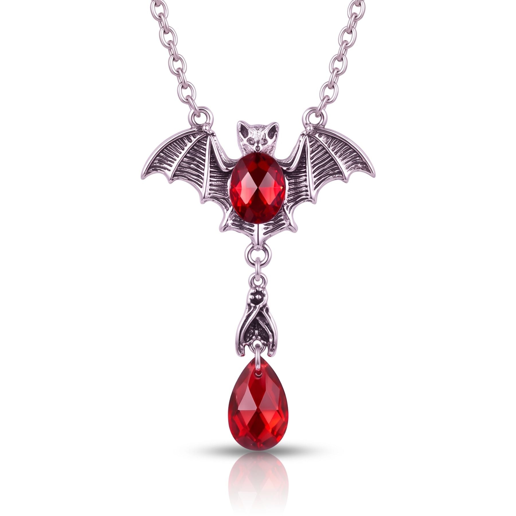 Collar gótico de murciélago para mujer, de aleación de zinc