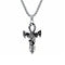 Collana con pendente ankh con Occhio di Horus da uomo, in acciaio titanio, croce egizia con motivi geroglifici scolpiti