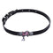 Collier ras-du-cou gothique pour femme, en simili cuir noir, avec cristal décoratif