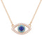 Collier mauvais oeil pour femme, en argent 925, avec zircons scintillants