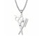 Collier ciseaux et peigne de coiffeur pour homme, en acier inoxydable, avec cristal décoratif