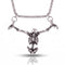 Collier squelette unisexe, en alliage de zinc argent, avec pendentif squelette