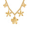 Collier bohème floral pour femme, en acier inoxydable doré, pendentifs fleurs au design élégant