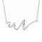 Collier pendentif ondulé pour femme, en argent 925, design moderne et raffiné