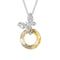 Collier papillon pour femme, en argent 925, avec cristal multicolore et zircon, style élégant