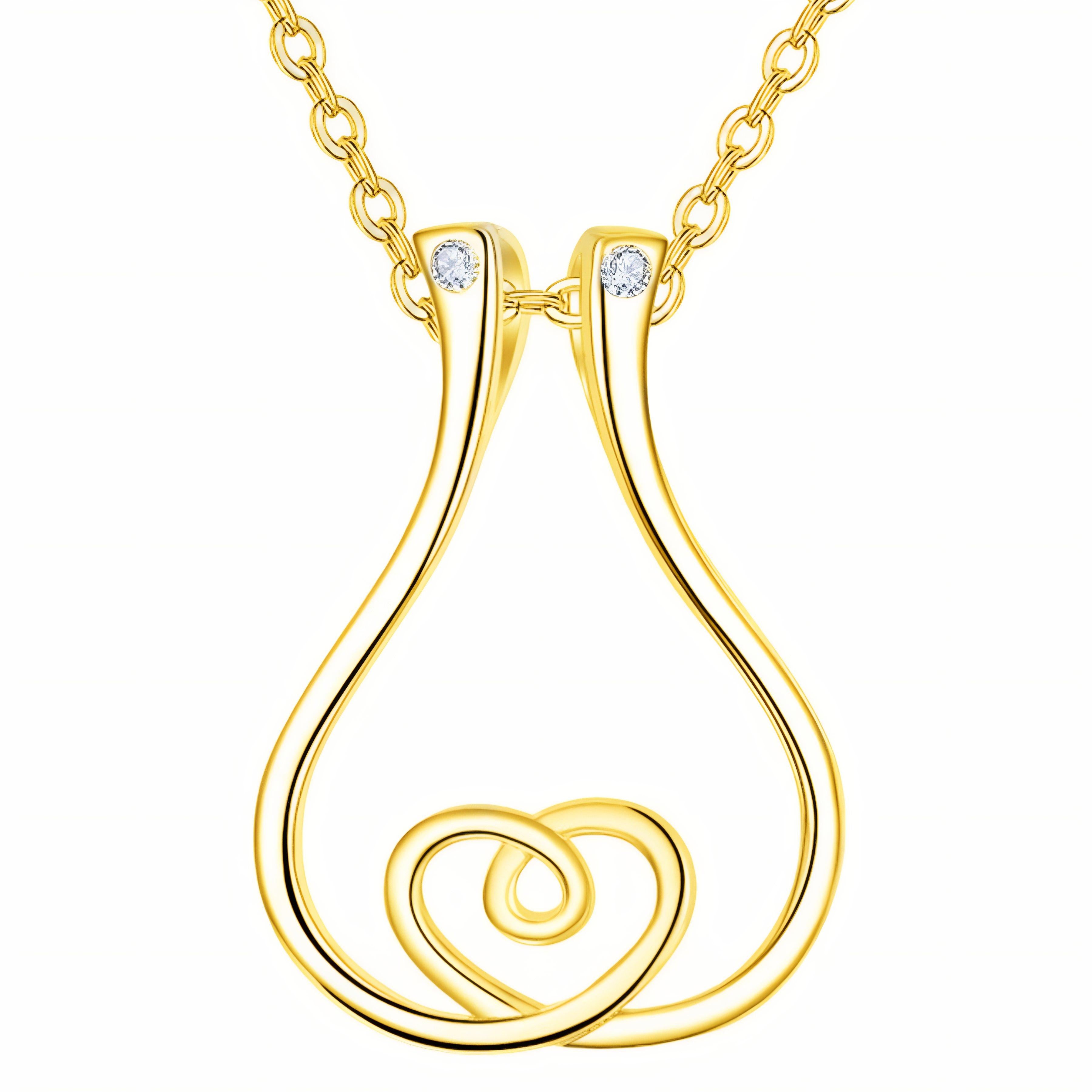 Collier porte bague pour femme, avec pendentif géométrique, cœur central délicat et zircon, en acier inoxydable