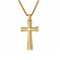 Collier religieux croix chrétienne pour homme, en acier inoxydable, pendentif serti de zircons décoratifs