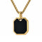 Collier plaque octogonale pour homme, en acier inoxydable, pendentif géométrique au design minimaliste