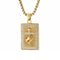 Collier pendentif croix mains en prière pour homme, en acier inoxydable, plaque rectangulaire ornée de cristaux scintillants